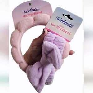 NWT 》2×《 SKINTIMATE SPA HEADBANDS: PURPLE & PINK!